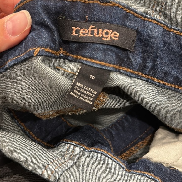 Dark Blue Jean Women's Refuge Overall Ripped Distressed Grunge Punk - Picture 13 of 13